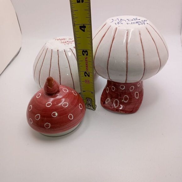 VTG MCM Norway Clay Pottery Keramik Sugar Bowl Lid Creamer Pitcher Kongsberg? - Picture 7 of 8